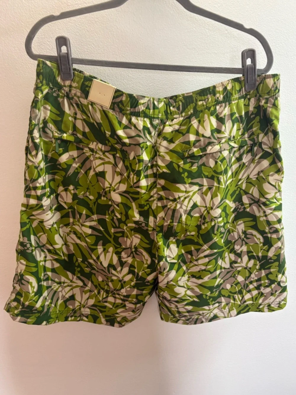 Eddie Bauer Green Palm Swim Trunks L
